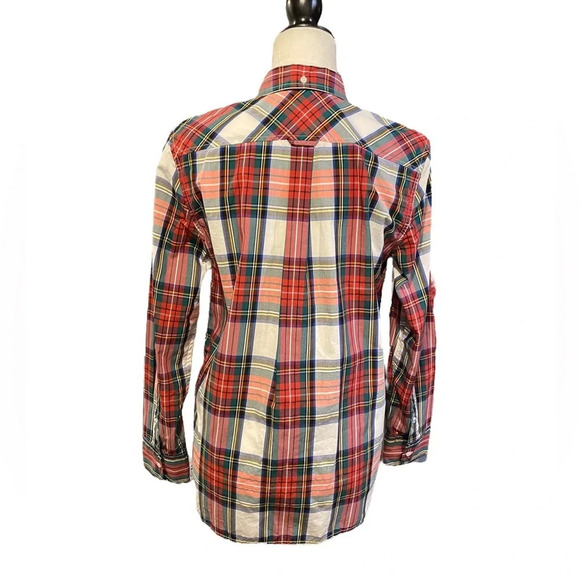 J. Crew Classic Fit Washed Cotton Poplin Shirt in Snowy Stewart Tartan - Picture 14 of 14